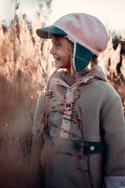 [HAPPY MESS] ORGANIC COTTON PLUSH CAP - FOREST FLOWER