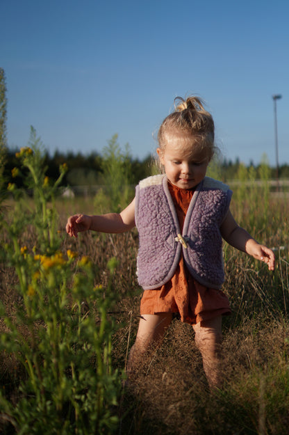 [We Are Wovens] Wool Bodywarmer - Lavender Tea