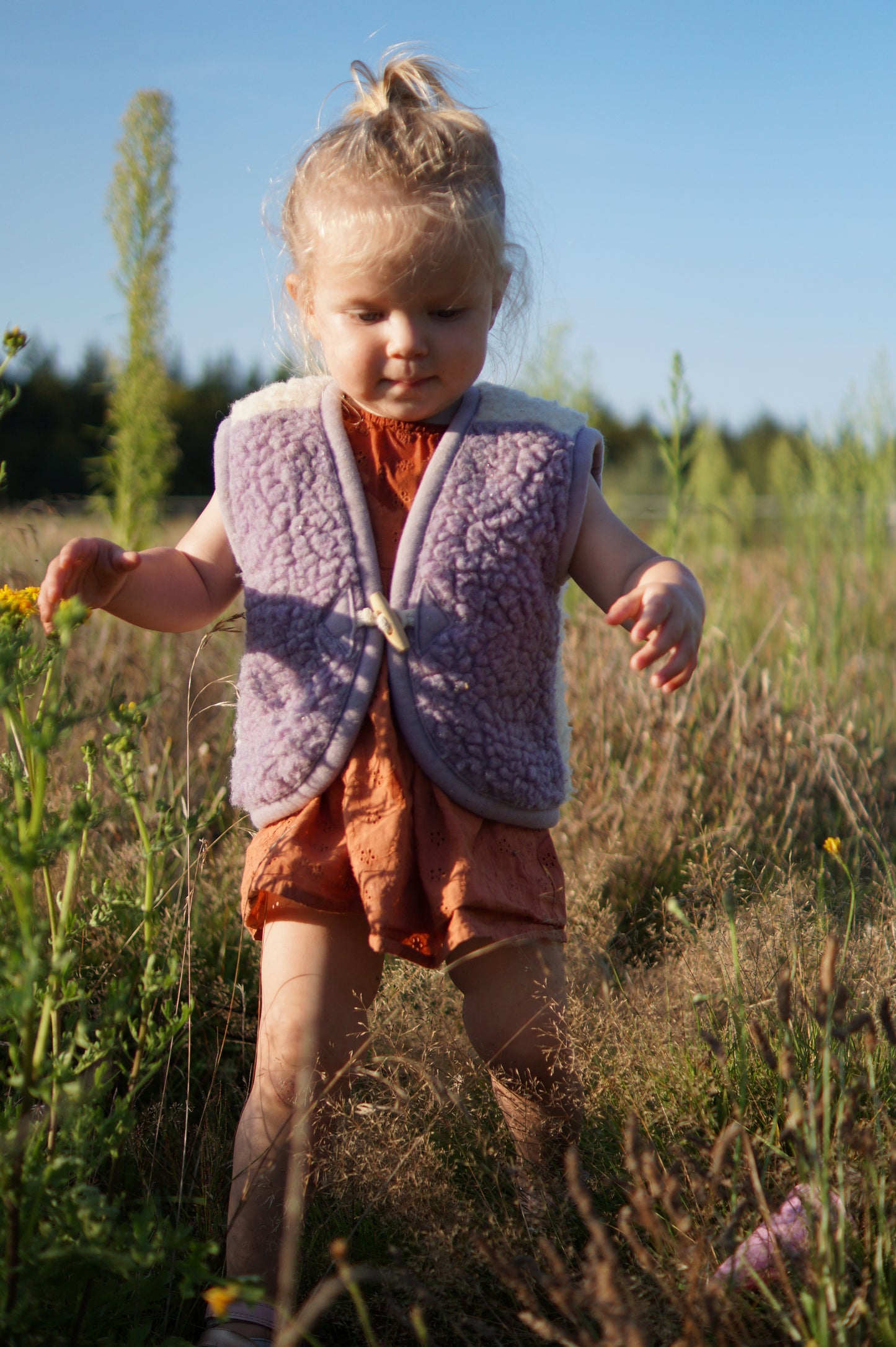 [We Are Wovens] Wool Bodywarmer - Lavender Tea