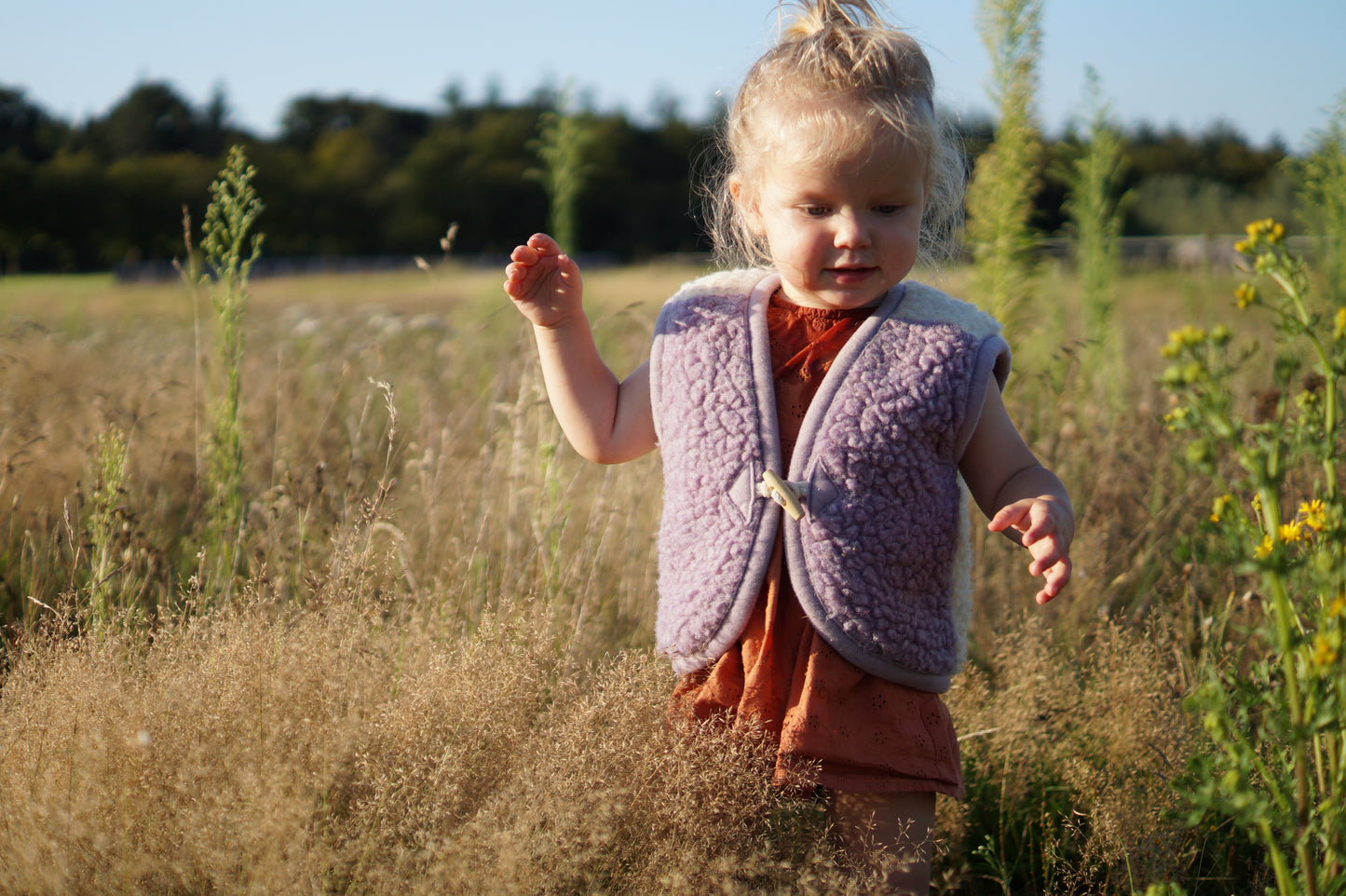 [We Are Wovens] Wool Bodywarmer - Lavender Tea