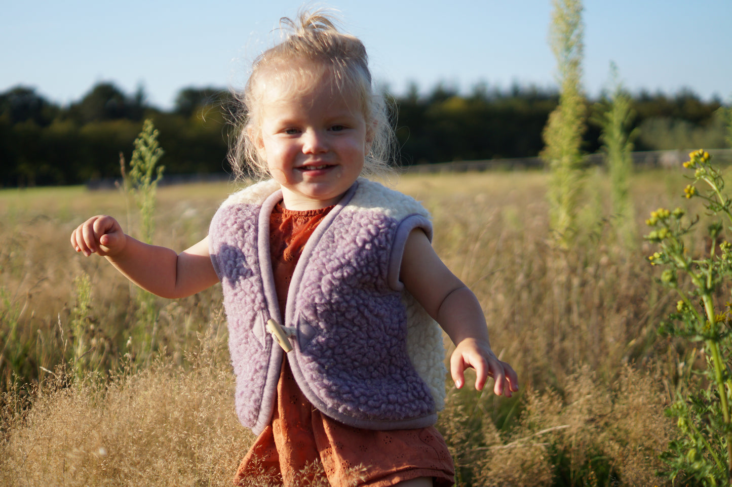 [We Are Wovens] Wool Bodywarmer - Lavender Tea