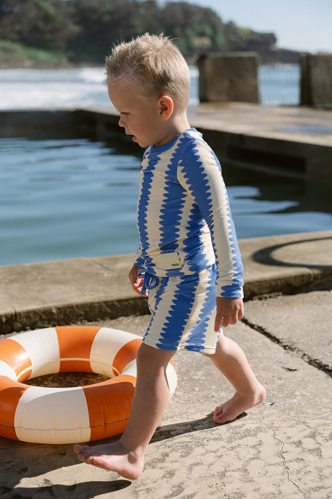 【残りわずか】[PEKPI] Boys Swim Shorts / スイムショーツ - Blueberry Wobble