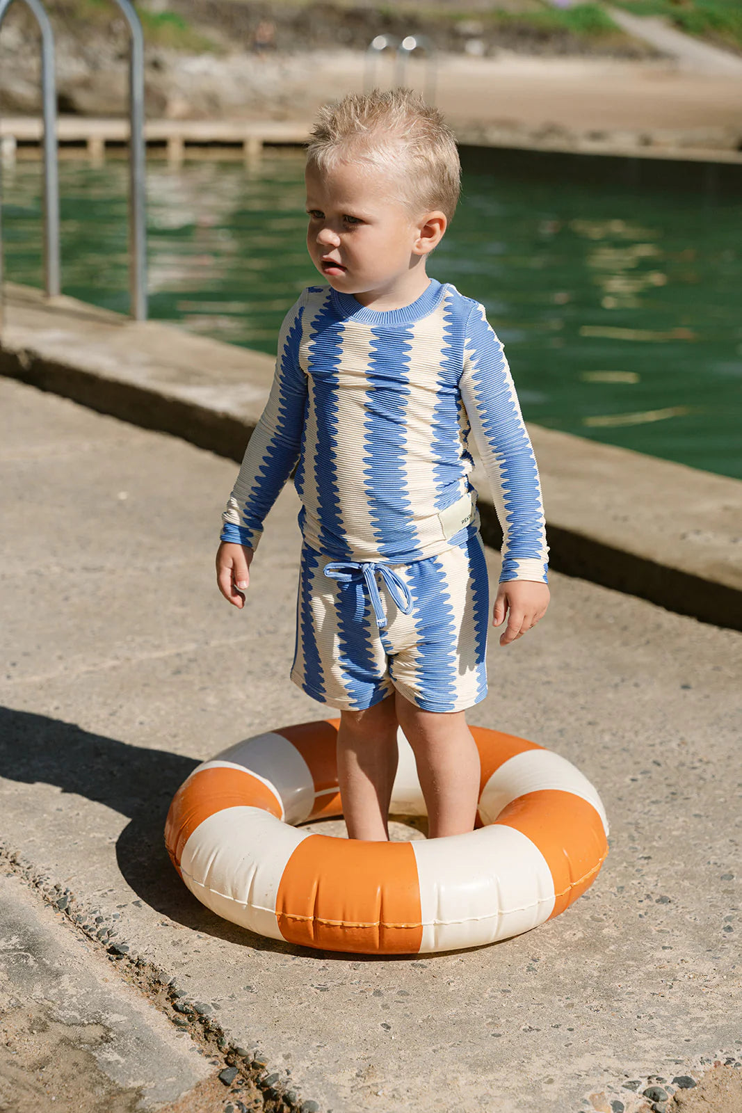 【残りわずか】[PEKPI] Boys Swim Shorts / スイムショーツ - Blueberry Wobble