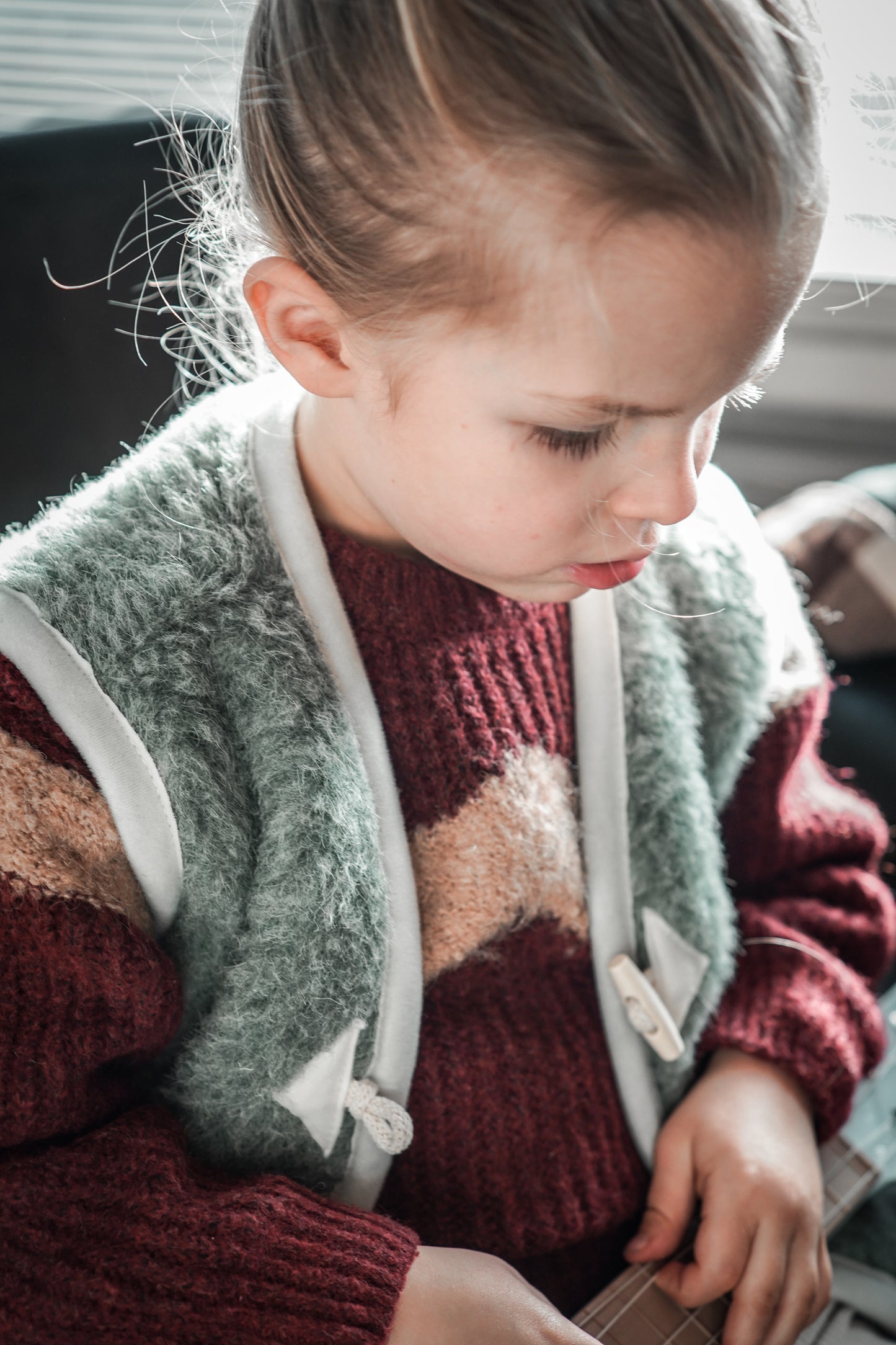 [We Are Wovens] Wool Bodywarmer - Matcha Green