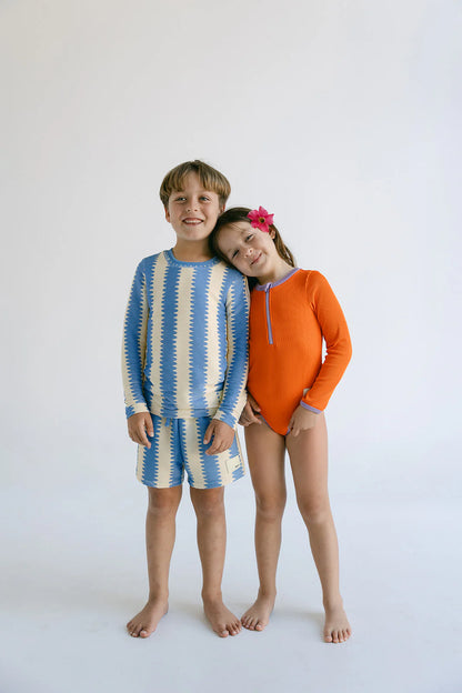 【残りわずか】[PEKPI] Boys Swim Shorts / スイムショーツ - Blueberry Wobble
