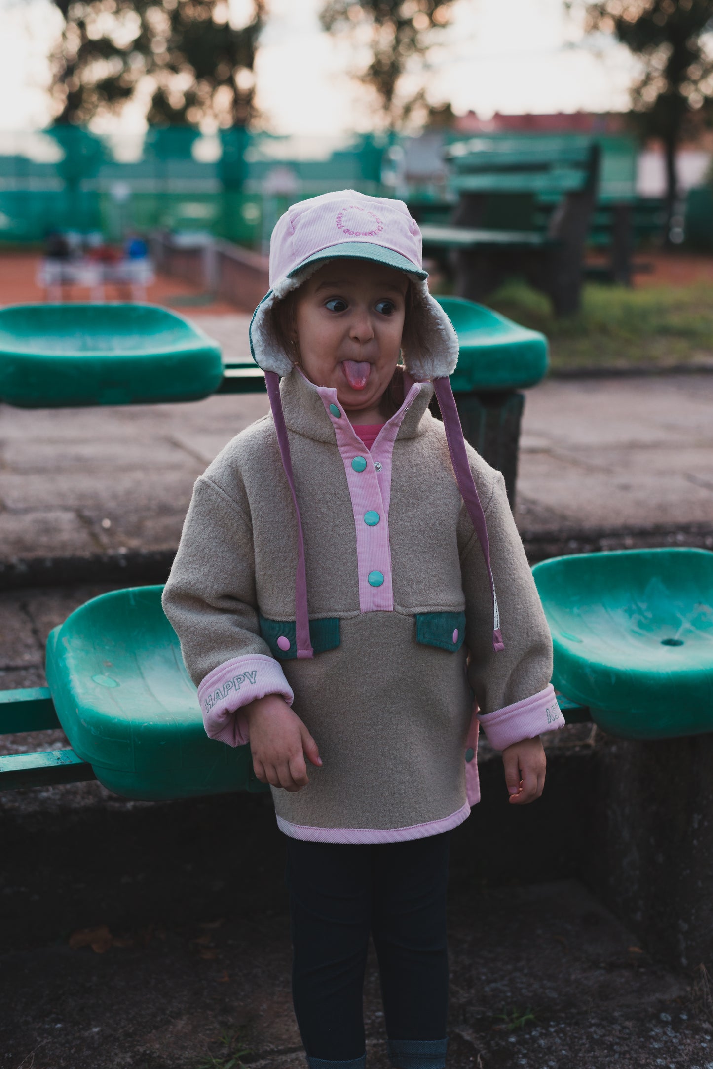 [HAPPY MESS] ORGANIC COTTON PLUSH CAP - FOREST FLOWER