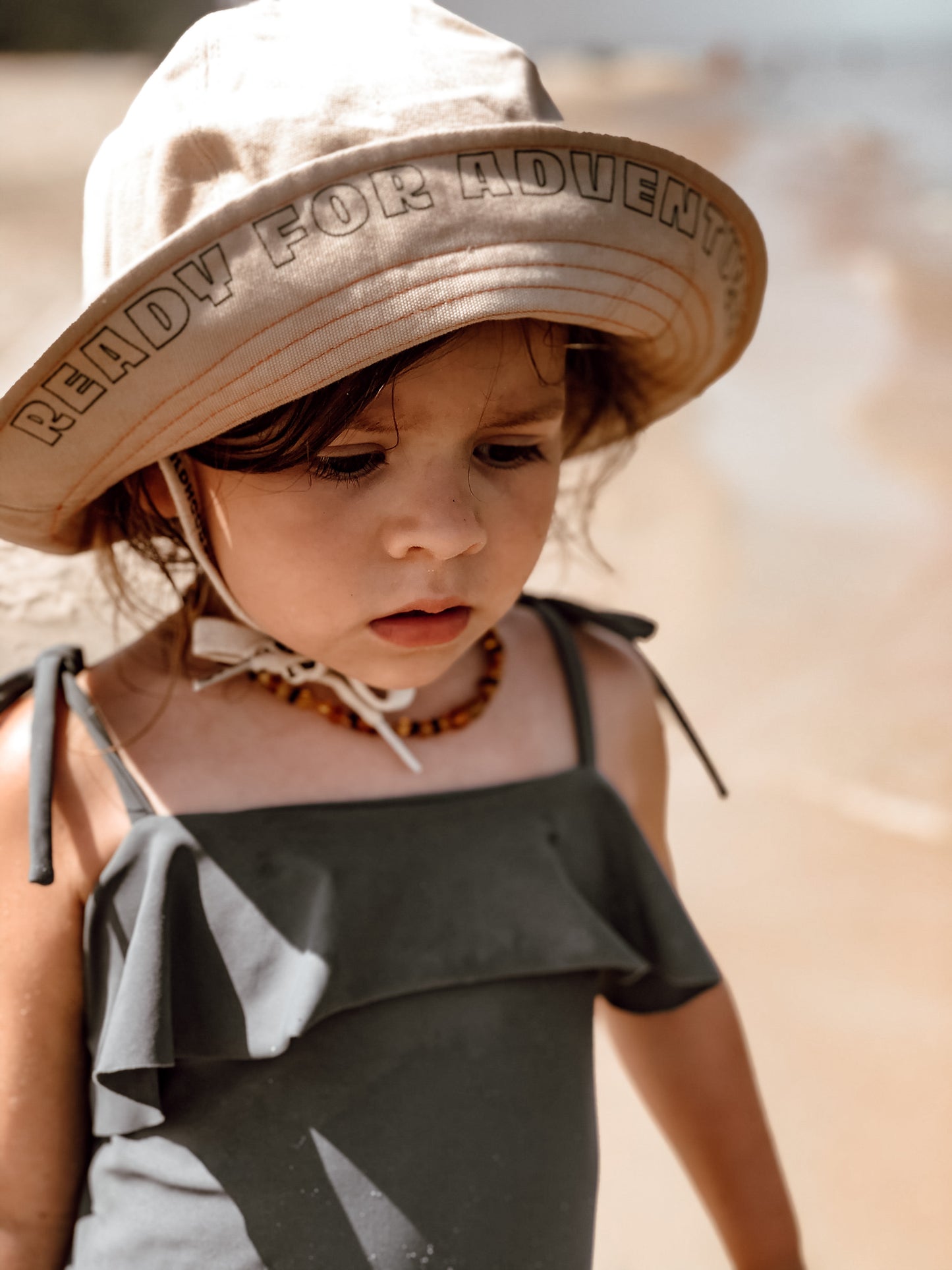 [HAPPY MESS] CHILD SAFARI HAT - FOREST GREEN