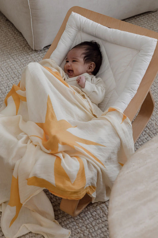 [PEKPI] Bamboo Swaddle Wrap - Sunburst / おくるみ