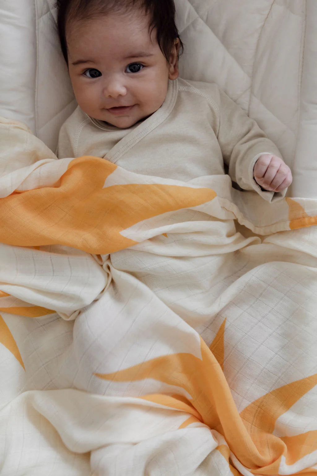 [PEKPI] Bamboo Swaddle Wrap - Sunburst / おくるみ