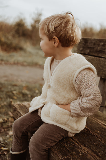 [We Are Wovens] Wool Bodywarmer - Flat White