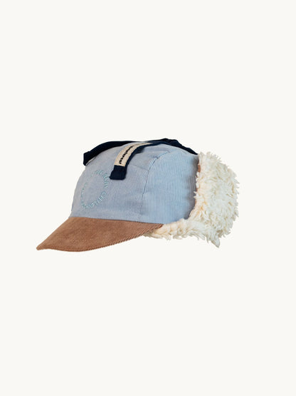[HAPPY MESS] ORGANIC COTTON PLUSH CAP - ARCTIC ICE