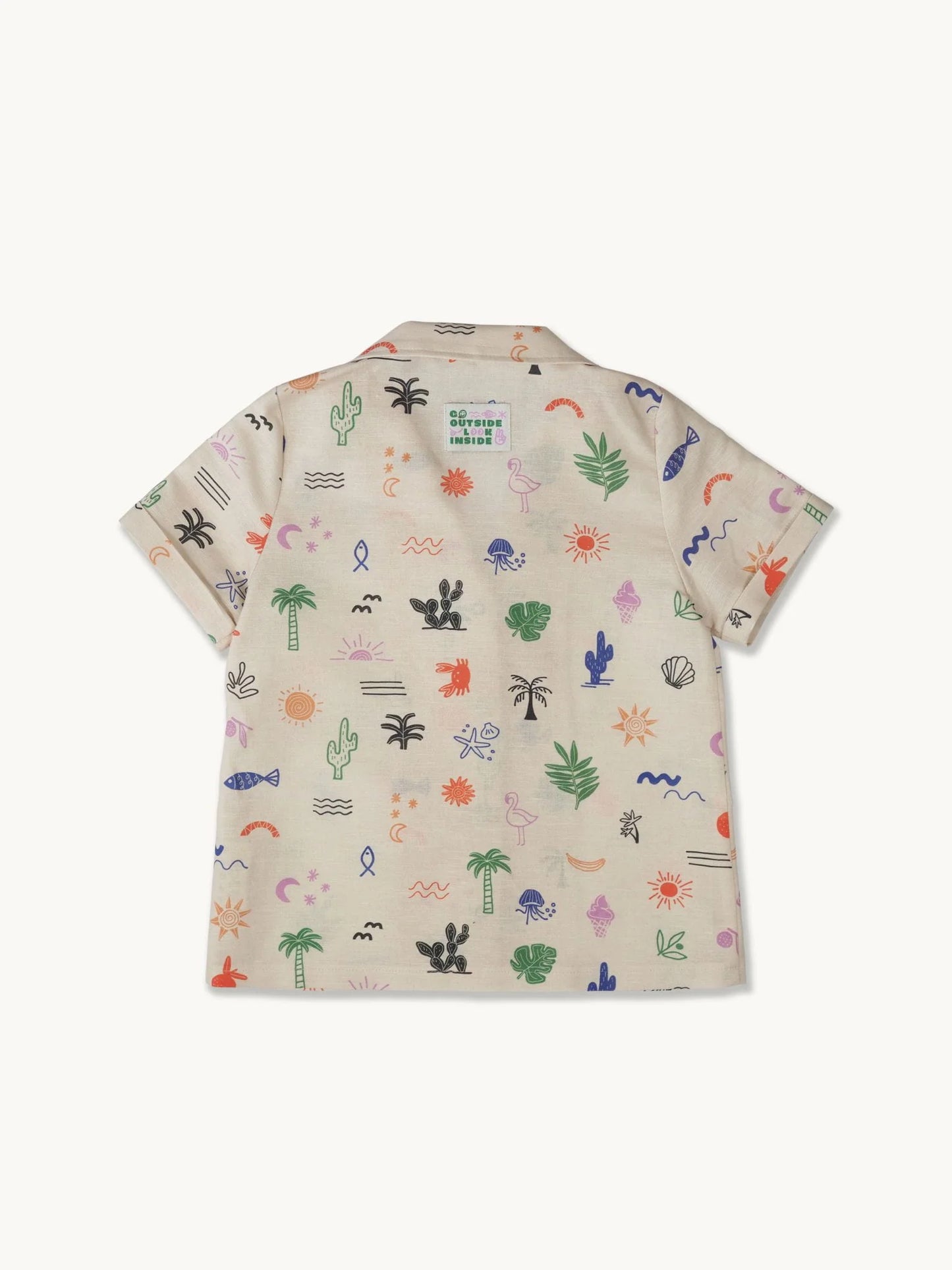 【残り1点】[HAPPY MESS] linen shirt - safari